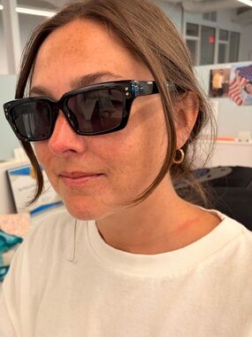 Black Rectangular Sunglasses - Chunky Frame